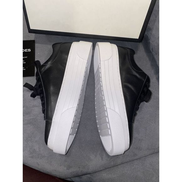 J/Slides NIB AMANDA Black Leather Platform Sneaker Shoes, Size 9, MSRP $169 - Picture 4 of 14